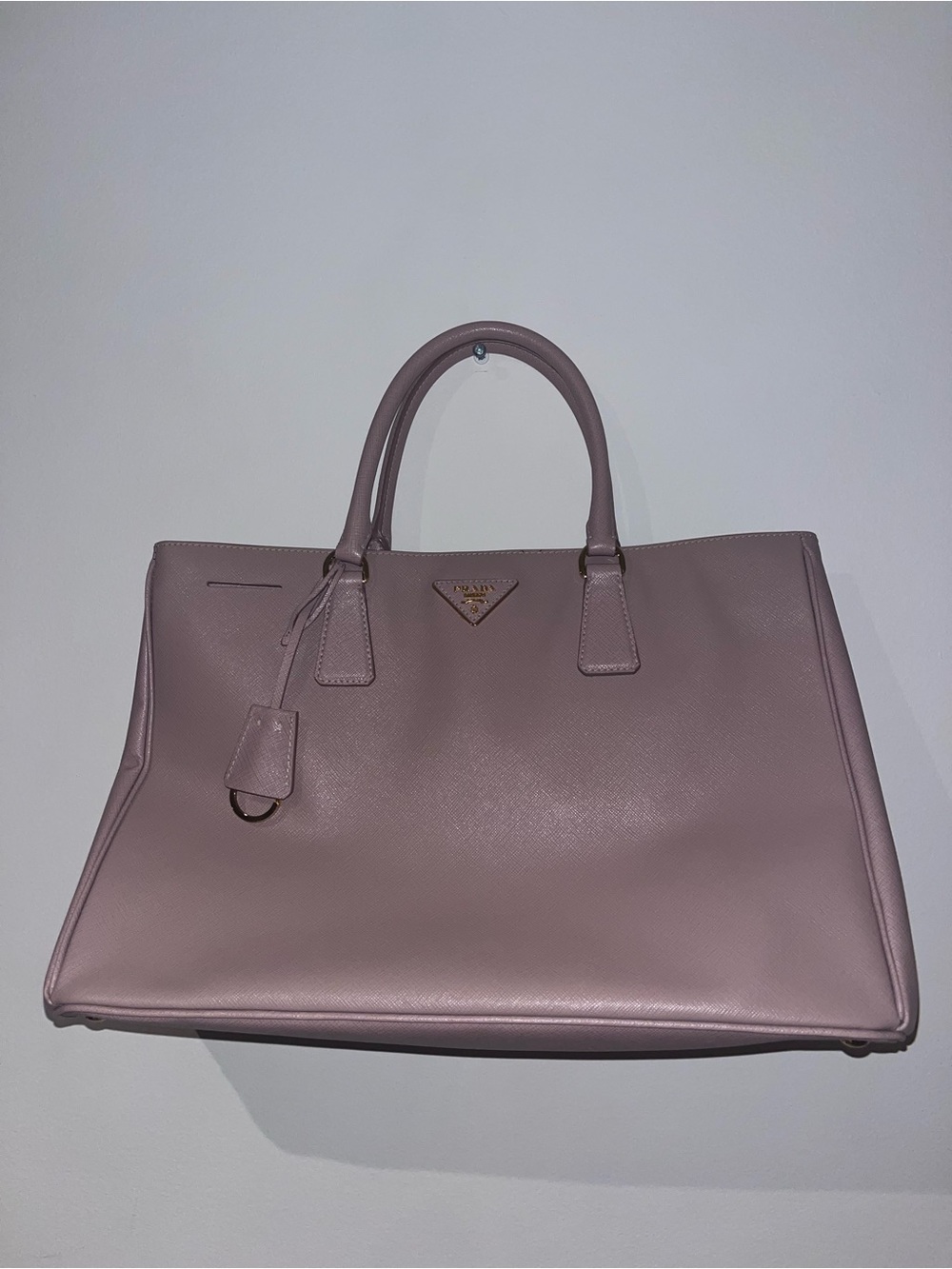 Prada Dusty Rose Saffiano Lux Leather Tote